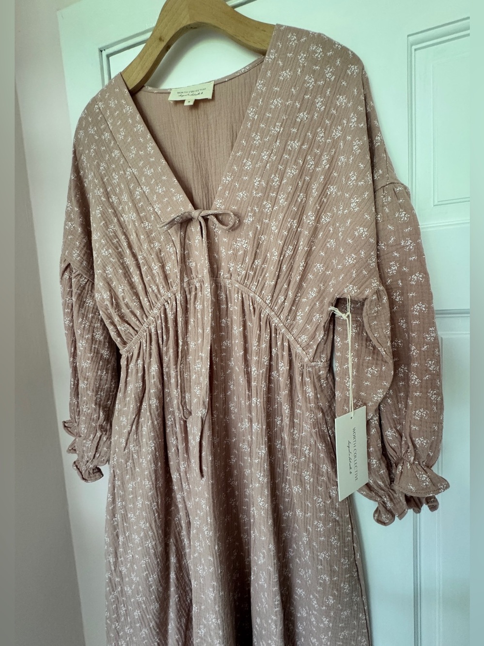 NWT, Worth Collective 100% Cotton Dress, M, Rose Foliage - Picture 8 of 17